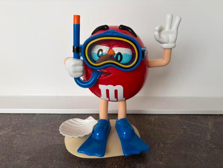 M&M snoep dispenser red diver rode m&m duiker, Verzamelen, Merken en Reclamevoorwerpen, Zo goed als nieuw, Ophalen of Verzenden