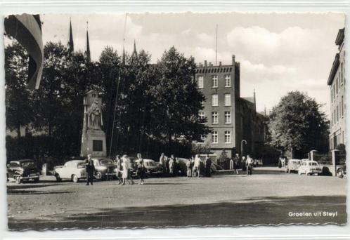 X35019 steyl plein   standbeeld, Verzamelen, Ansichtkaarten | Nederland, Gelopen, Limburg, 1940 tot 1960, Verzenden