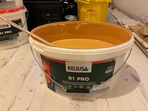 Verf Relius R1 PRO extra mat kwaliteits verf 10L, Doe-het-zelf en Verbouw, Verf, Beits en Lak, Zo goed als nieuw, Verf, 5 tot 10 liter