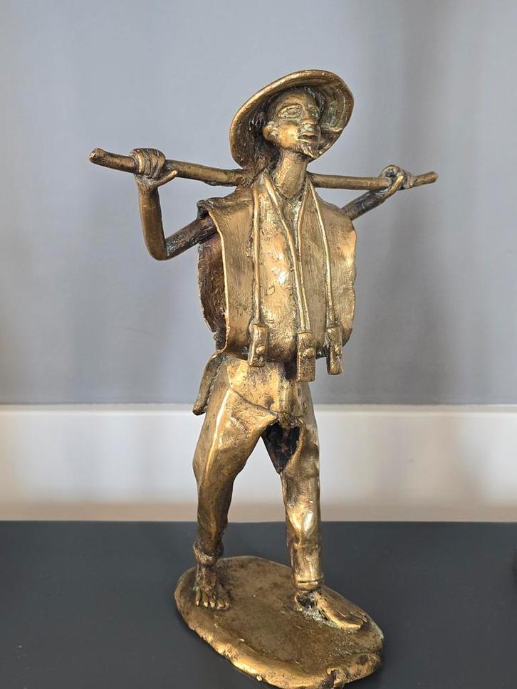 Prachtige antieke bronzen Sculptuur van Afrikaanse man €139, Antiek en Kunst, Antiek | Koper en Brons, Ophalen of Verzenden