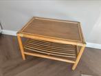 Bamboe rotan tafeltje | bijzettafel, Huis en Inrichting, Tafels | Bijzettafels, Minder dan 55 cm, Rond, Zo goed als nieuw, Hout