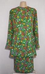 Groene designer deux-pièces met dessin van Amélie Guépin, Verzenden, Zo goed als nieuw, Maat 38/40 (M), Groen