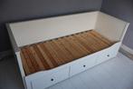 Ikea Hemnes uitschuifbaar bed met 3 ruime lades. 80-160x200, Huis en Inrichting, Ophalen, Gebruikt, Wit, Tweepersoons