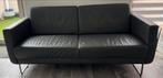 Montel 2,5-zits bank grijs leer, Huis en Inrichting, Ophalen, Gebruikt, 150 tot 200 cm, Tweepersoons