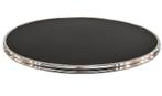 Tafelblad black siyah met chromen rand