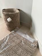 Prachtige mand wasmand met bijpassende badmat nieuw, Ophalen, Zo goed als nieuw, Rond, Riet