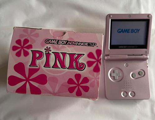 Gameboy advance Sp Special Pink Edition in de Doos, Spelcomputers en Games, Spelcomputers | Nintendo Game Boy, Zo goed als nieuw
