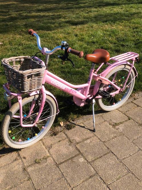 Supersuper Cooper Bamboo Meisjesfiets - 20 inch - Roze, Fietsen en Brommers, Fietsen | Meisjes, Zo goed als nieuw, 20 inch, Handrem