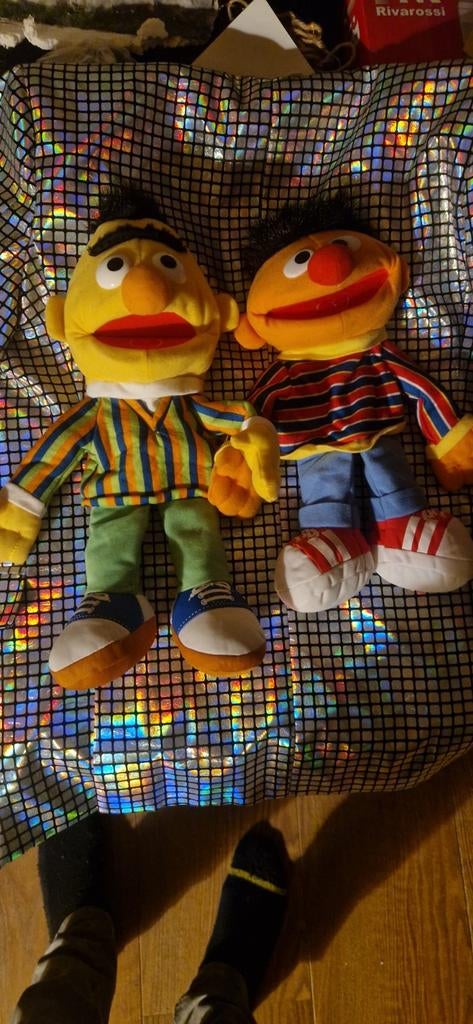 Sesamstraat Bert en Ernie echte handpoppen van Sesamstraat, Ophalen of Verzenden, Gebruikt, Overige typen