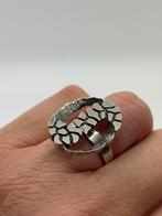 Z689 Prachtige zilveren ring brutalist (verstelbaar), Ophalen of Verzenden, Zilver, Ring