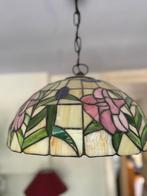 Glas in Lood Lamp - Bloemen Tafereel, Huis en Inrichting, Ophalen, Zo goed als nieuw, Glas, Minder dan 50 cm