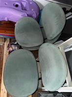 Velours Eettafelstoelen - Set van 4, Ophalen, Gebruikt, Overige kleuren, Metaal