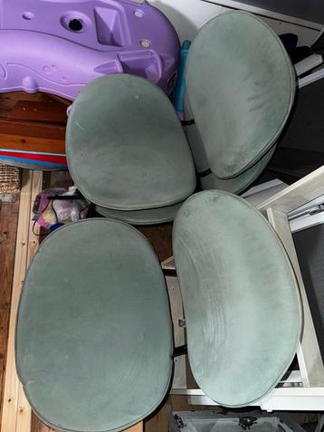 Velours Eettafelstoelen - Set van 4