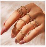 Nieuwe 22 stuks scharnierende vingerringen stapelbare ringen, IJzer of Staal, Nieuw, Ophalen of Verzenden, Dame