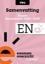 ExamenOverzicht - Samenvatting Examenstof Engels VWO, Boeken, Schoolboeken, VWO, Engels, Ophalen of Verzenden, ExamenOverzicht