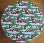 groot retro blik kerstmannen - rendieren - bomen - sneeuw, Diversen, Ophalen of Verzenden, Gebruikt