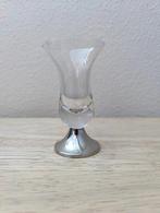 Schitterende borrelglas met verzilverde voet, Verzenden, Zo goed als nieuw, Borrel- of Shotglas