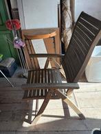 4x Houten Tuinstoel - Inklapbaar, Ophalen, Gebruikt, Bruin, Vier