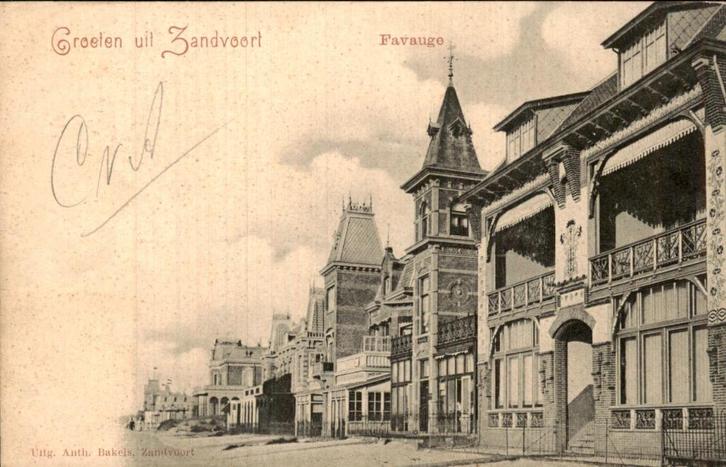 Zandvoort - Favauge, Verzamelen, Ansichtkaarten | Nederland, Ongelopen, Noord-Holland, Voor 1920, Ophalen of Verzenden