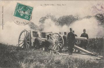 MILITAIR SOLDAAT KANON  UIT 1908 MOOI OUDE KAART KH554 beschikbaar voor biedingen