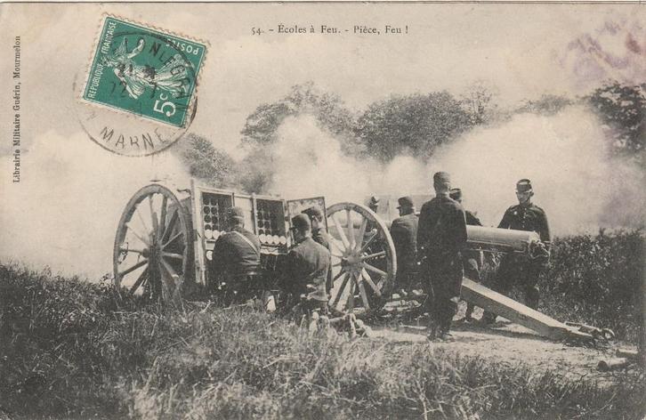 MILITAIR SOLDAAT KANON  UIT 1908 MOOI OUDE KAART KH554, Verzamelen, Ansichtkaarten | Themakaarten, Gelopen, Voor 1920, Overige thema's