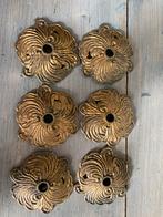 Vintage onderdelen lamp kroonluchter messing bloem, Ophalen of Verzenden