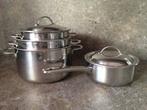 Spring Cristal-GL starterset 4-delig RVS, Keramische plaat, Pannenset, Ophalen of Verzenden, Zo goed als nieuw