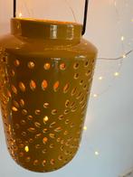 Mosterdgele Windlicht / Lantaarn, Huis en Inrichting, Woonaccessoires | Kandelaars en Kaarsen, Overige materialen, Overige kleuren