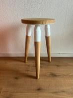Houten plantentafel - bijzettafel, Huis en Inrichting, Tafels | Bijzettafels, Minder dan 55 cm, Rond, Zo goed als nieuw, Hout