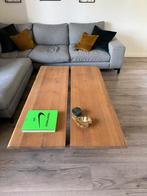 Set van 2 eikenhouten salontafels – Handgemaakt, Ophalen, Gebruikt, Eikenhout, 50 tot 100 cm