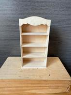 Kast boekenkast - hxbxd 13.7x7.4x3.5cm - blank hout, Ophalen of Verzenden, Poppenhuis