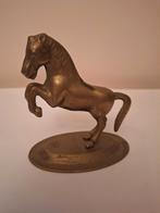 Antiek koperen paard, steigerend. 11 x 5,5 x 10 cm, Antiek en Kunst, Antiek | Koper en Brons, Ophalen of Verzenden, Koper