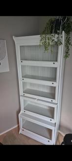 Zeer mooie witte, houten vitrinekast met glazen deuren., Huis en Inrichting, Kasten | Vitrinekasten, Ophalen