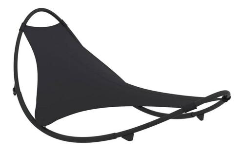 Ligbed schommelend,wieltjes staal en textileen, zwart, nieuw, Tuin en Terras, Ligbedden, Zo goed als nieuw, Ophalen of Verzenden