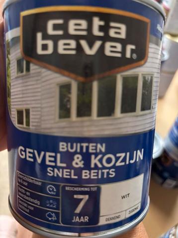 Cetabever dekkende beits wit 0,75liter beschikbaar voor biedingen