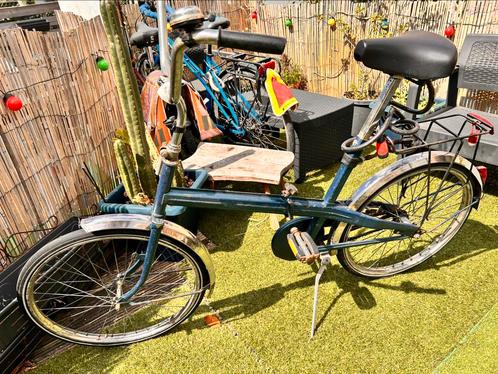 Retro vouwfiets, met vierkante zadelpen, Fietsen en Brommers, Fietsen | Vouwfietsen, Gebruikt, Overige merken, Ophalen