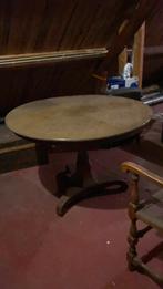 Antieke ronde mahonie houten eettafel diameter 120 cm, Antiek en Kunst, Antiek | Meubels | Tafels, Ophalen
