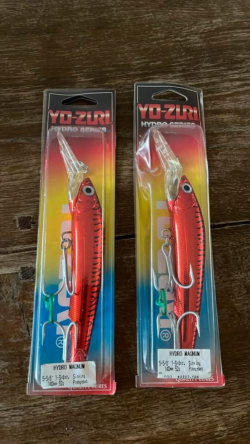 Twee stuks roofvisplug”Yo-Zuri hydro magnum 140mm 52gram, Watersport en Boten, Hengelsport | Roofvissen, Nieuw, Overige typen