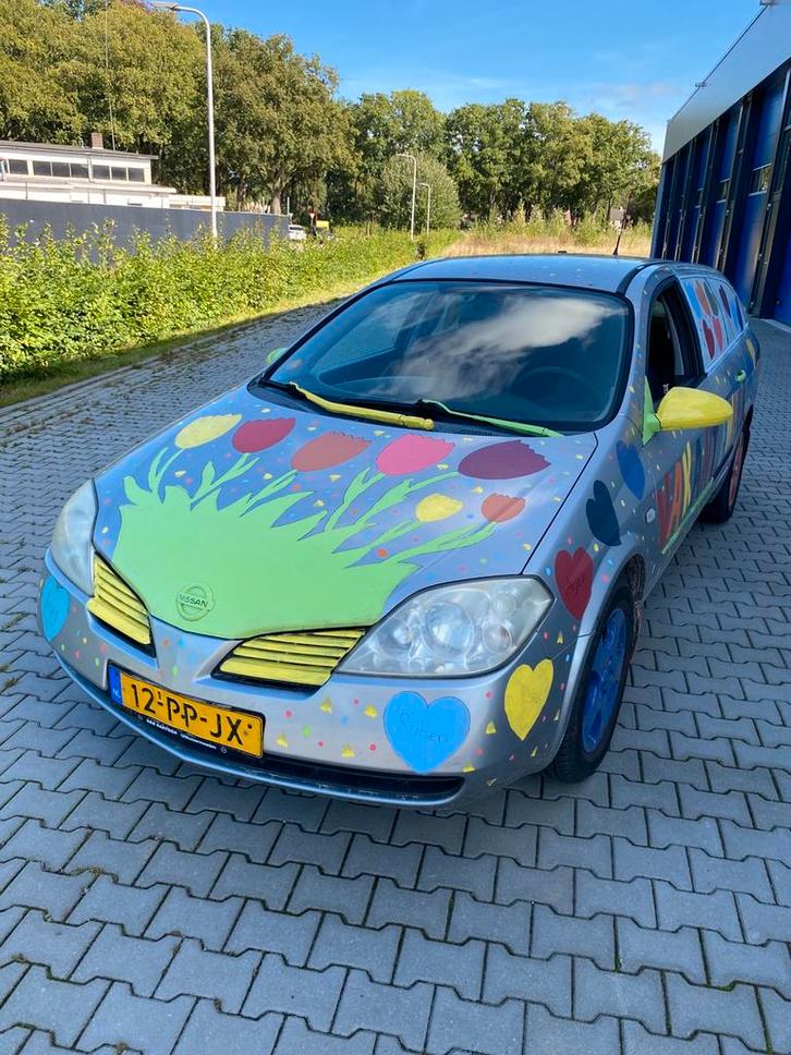 Nissan Primera 1.8 Estate 2004 Grijs nw apk carbage run, Auto's, Nissan, Bedrijf, Primera, ABS, Airconditioning, Alarm, Boordcomputer