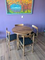 Eettafel met stoelen, Huis en Inrichting, Tafels | Eettafels, Ophalen, Zo goed als nieuw, Rond, 50 tot 100 cm