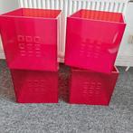Lekman bakken 4x rood voor Kallax kast, samen voor 10 euro, Ophalen, Gebruikt, 50 tot 100 cm, Minder dan 100 cm