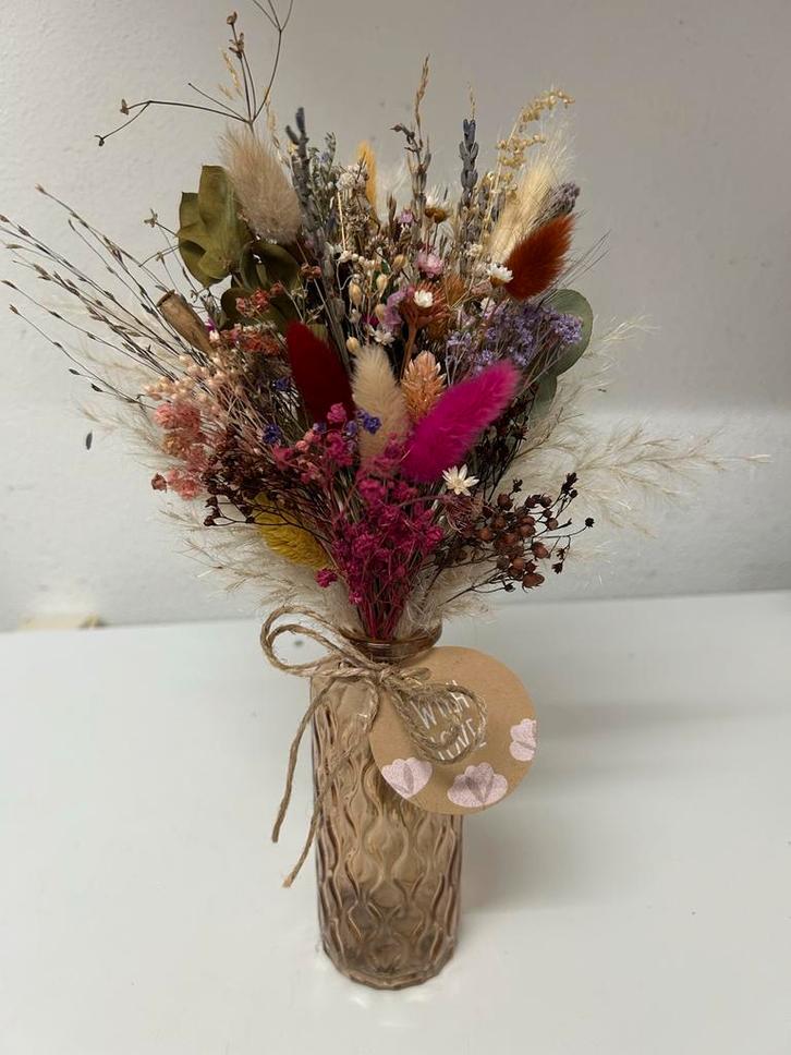 Droogbloemen in vaas - Sfeervol & Duurzaam, Huis en Inrichting, Woonaccessoires | Droogbloemen, Nieuw, Ophalen of Verzenden