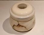 Vintage Gemarmerde Glazen Lampenkap - 12x13 cm, Huis en Inrichting, Gebruikt, Wit, Rond, Ophalen of Verzenden
