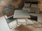 Inklapbaar bistroset, Ophalen, Zo goed als nieuw, Aluminium, 2 zitplaatsen