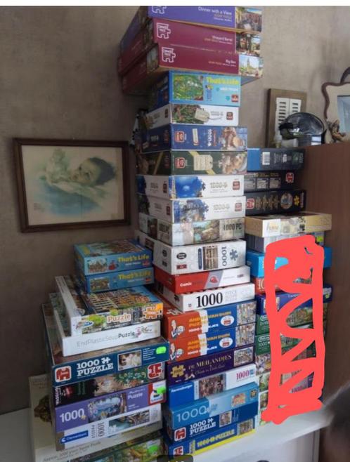 Puzzels 1000 stukjes, Hobby en Vrije tijd, Denksport en Puzzels, Gebruikt, Legpuzzel, 500 t/m 1500 stukjes, Ophalen