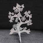 Metalen sieradenhouder (boom met bloemen en vlinders), Ophalen, Zo goed als nieuw