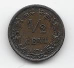 Nederland ½ cent 1885 KM# 109.1, Postzegels en Munten, Munten | Nederland, Ophalen of Verzenden, Koning Willem III, Overige waardes