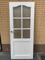 Binnendeur met glas en klink., Doe-het-zelf en Verbouw, Ophalen, 80 tot 100 cm, Binnendeur, Glas