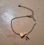 Vintage verzilverd armbandje kinderarmband hartje R letter, Sieraden, Tassen en Uiterlijk, Kindersieraden, Ophalen of Verzenden