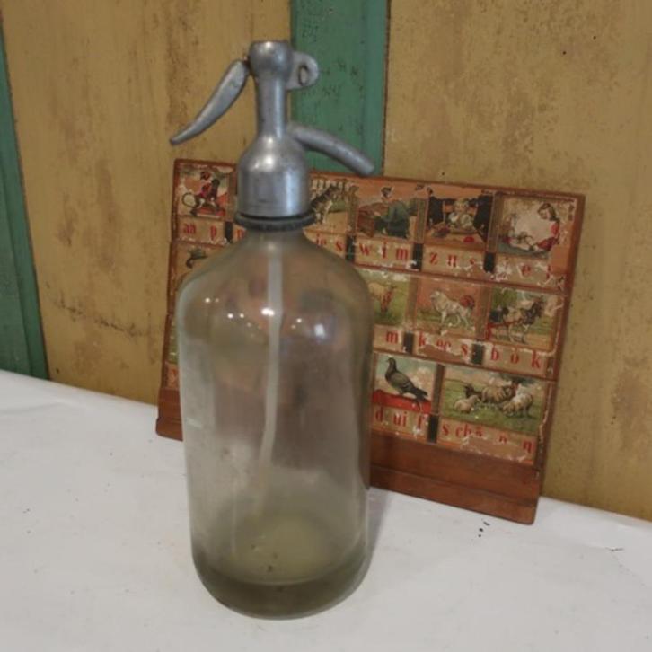 Spuitwaterfles sodafles blank glas origineel spuitfles, Antiek en Kunst, Curiosa en Brocante, Ophalen of Verzenden